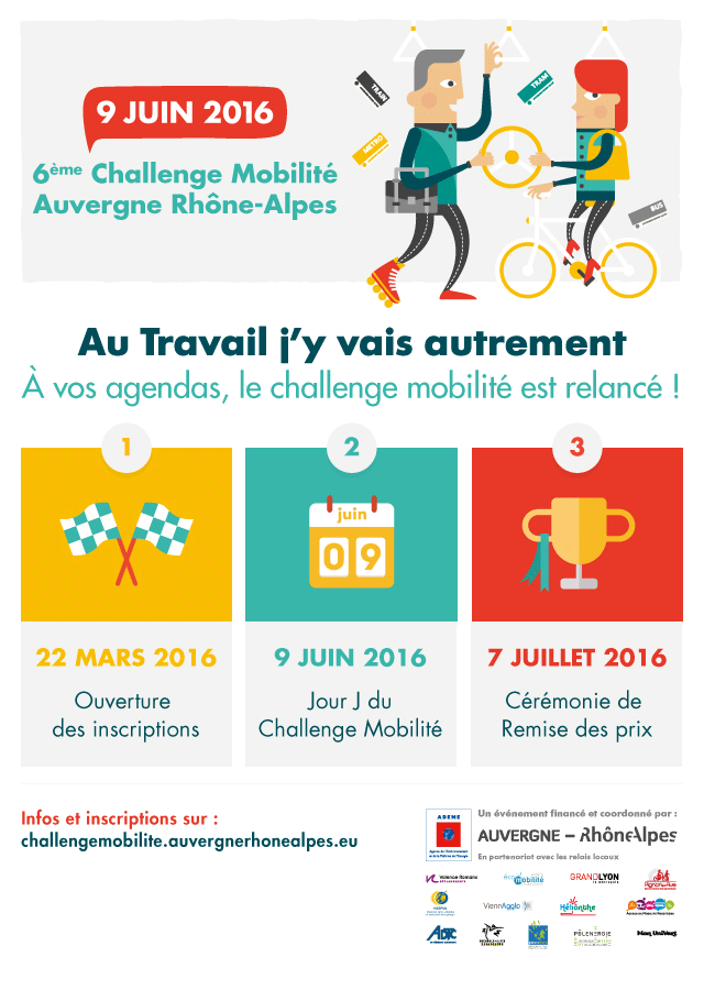 Save The Date Jeudi 9 juin 2016 – Confirmation de la 6ème édition du Challenge Mobilité Régional