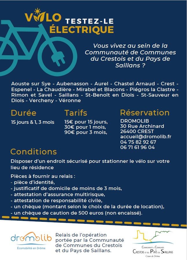 Testez le vélo électrique