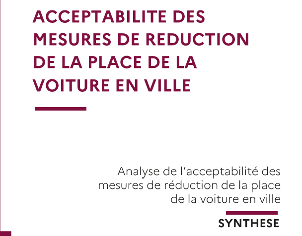 Acceptabilité des mesures de réduction de la place de la voiture