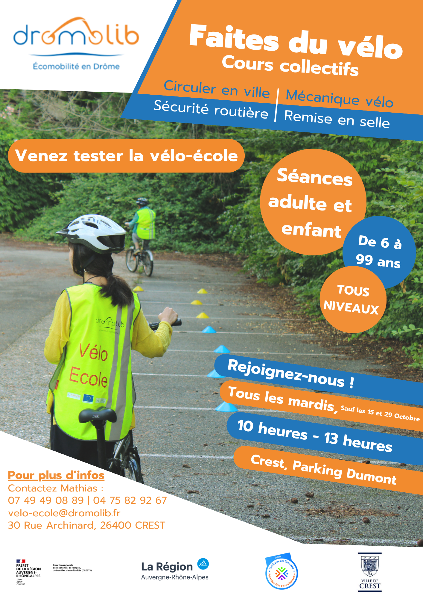 Vélo-Ecole générale hebdomadaire