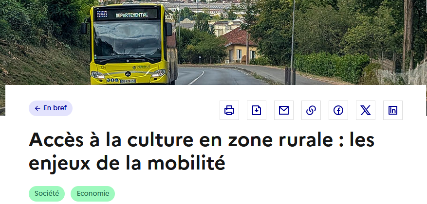 Accès à la culture en zone rurale : les enjeux de la mobilité