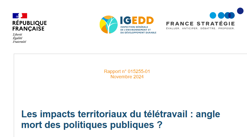 Les impacts territoriaux du télétravail : angle mort des politiques publiques ?