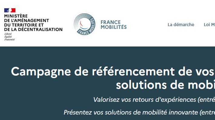 Référencement des projets de mobilité et solutions de mobilité