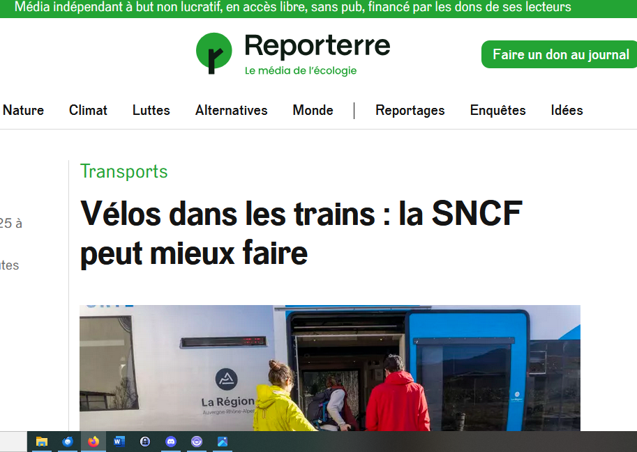 Vélos dans les trains : la SNCF peut mieux faire